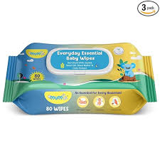 Mumta Everyday Essential Baby Wipes With Lid 80 Pc