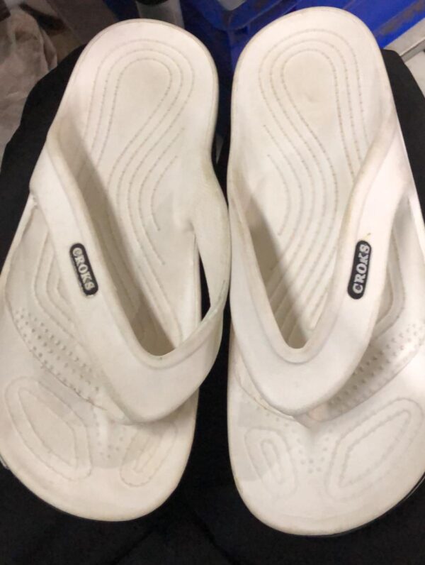 Crocs White Color Slipper For Men Size 41