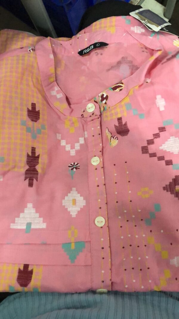 R And B Pink Color Kurti For Women Size L