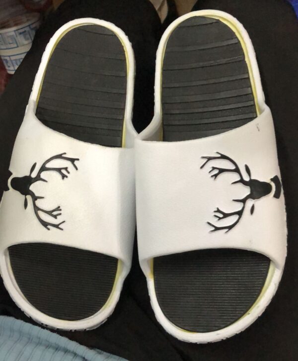 White Color Printed Clogs For Men Size 8