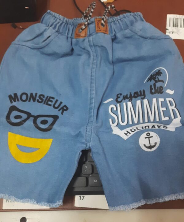 Short For Kids Color Blue Size L