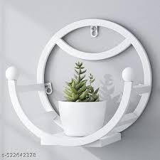 Wall Mounted Flower Stand White 1 N