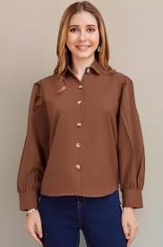 Women Brown Shirt Size M