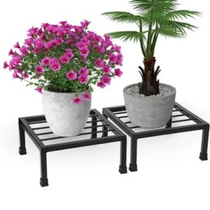 Metal Plant Stand Plant Caddy Without Wheels Heavy Duty Rolling Po 4 Pcs