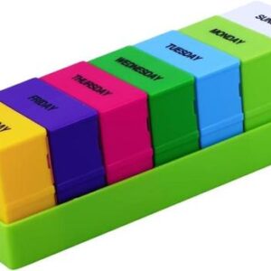 Rabbonix 7 28 Storage Box Pill Plastic Box Holder Box Drawer Green Case