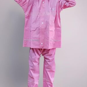 Pink Color Plastic Raincoat Unisex Size Xl