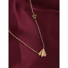 Palmonas 18K Gold Plated Simple Chain Necklace With Star Charm Waterproof