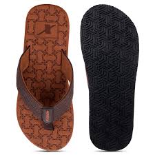 Sparx Brown Comfy Flip Flops For Men Size 10