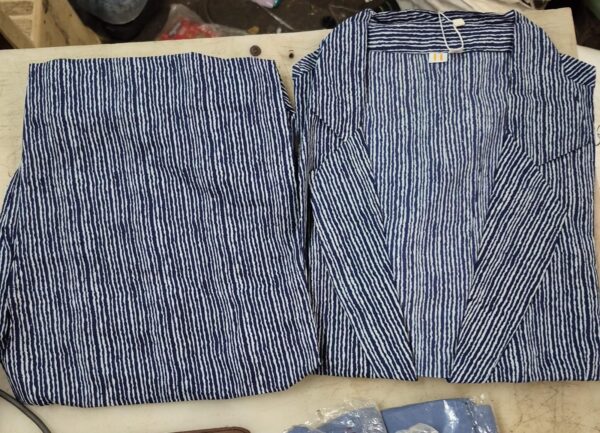 Women Blue Colour Printed Dress Set Size M