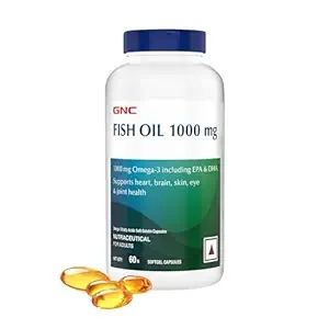Gnc Fish Oil 1000Mg Omega 3 With 180Mg Epa 120 Mg Dha 60 N