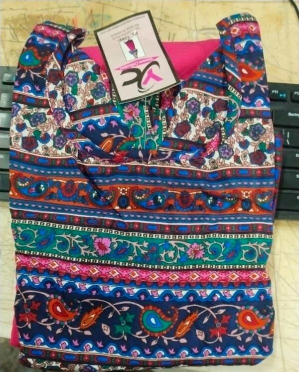 Women Pink Printed Colour Long Dress Size 3Xl