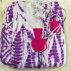 Kids Girls Purple Printed Colour Long Dress Size 8 To 10 Yrs