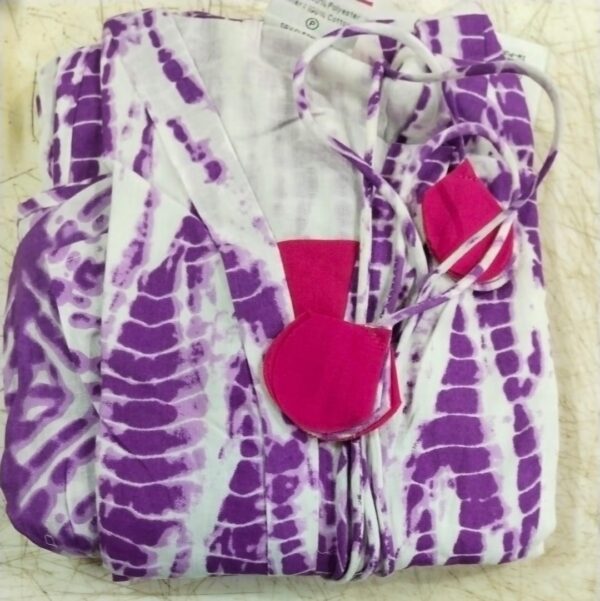 Kids Girls Purple Printed Colour Long Dress Size 8 To 10 Yrs