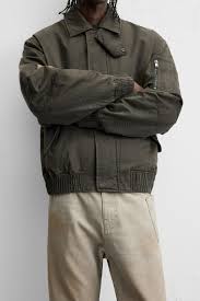 Zara Men Jacket Olive Colour Size M