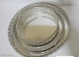 Dekorah Designs Set Of 3 Round Etching Unique