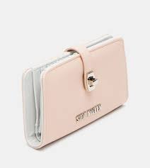 Steve Madden Blayer Logo Detail Twist Lock Wallet In Pink