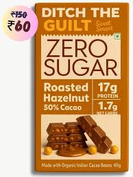 Ditch The Guilt Chocolate Zero Sugar Roasted Hazelnut 40 Gm