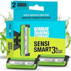 Bombay Shaving Company Sensi Smart 3 Razor Cartridge Pack Of 2 Blades