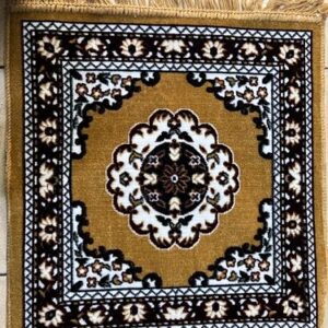Pooja Mat Color Golden Small Size 40X40