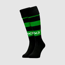 Men Socks Black Green Color