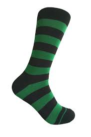 Men Socks Black Green Color
