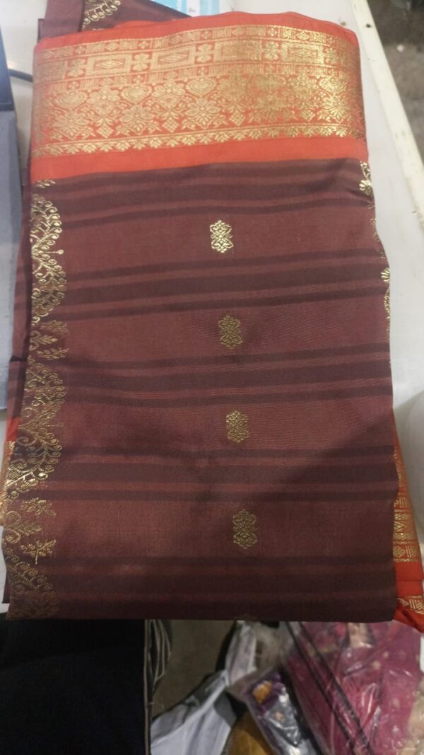 Women Saree Brown Colour