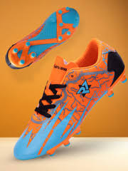 Run Seven F5 Air Strike Football Shoes For Men Orange 5 Size
