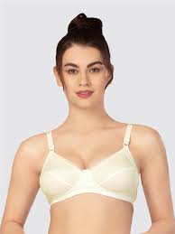 Cream Non Padded Non Wired Full Coverage Bra Size 42