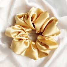 Gold Satin Scrunchie 1 Pcs