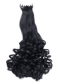 Black Curly Hair Extension With Clutcher Nakli Baal