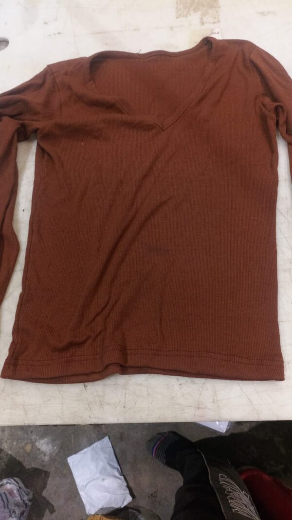 Women Top Brown Colour Size L