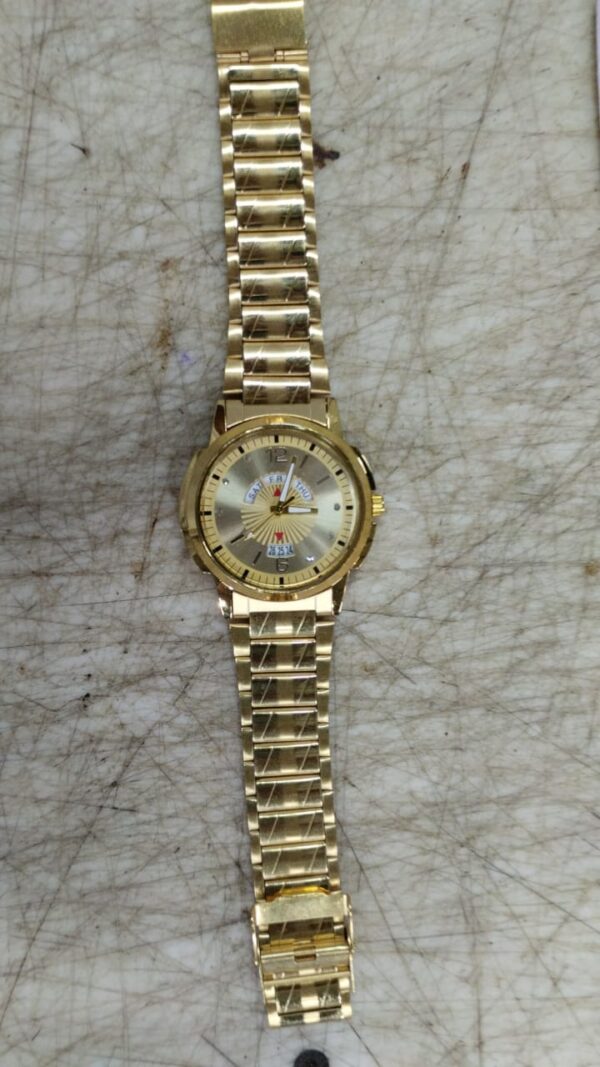 Spencer Exclusive Date Function Golden Analog Watch Men Boy