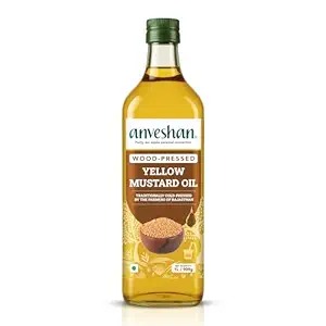 Anveshan Wood Cold Pressed Yellow Mustard Oil 1 Litre