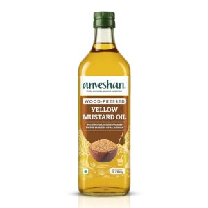 Anveshan Wood Cold Pressed Yellow Mustard Oil 1 Litre