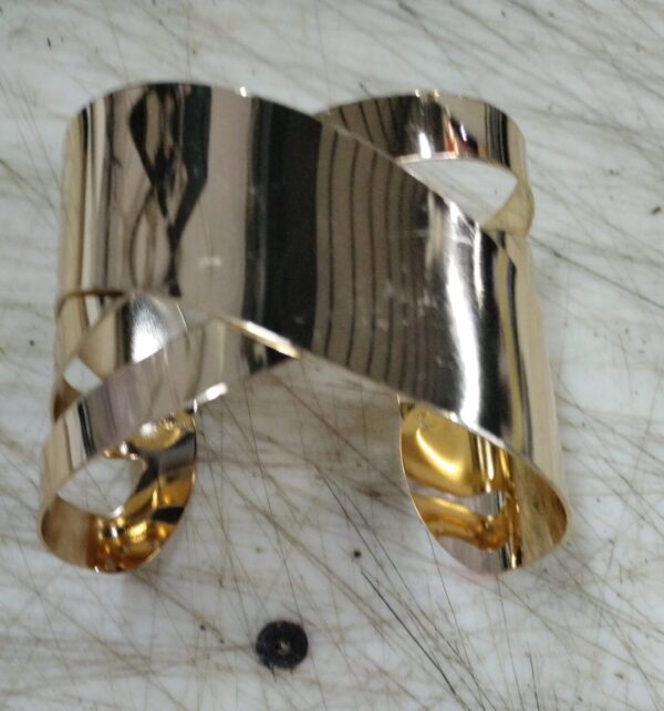 Gold Plated Anti Tarnish Bangle Style Cuff Bracelet Women Girls