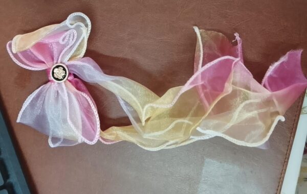 Large Organza Ribbon Hair Bow Clip Multicolour