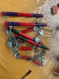 Wooden Steel Lezim Musical Equipment 5Pcs