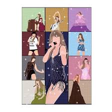 Multicolor Taylor Swift Diamond Painting The Eras Tour 30X40Cm