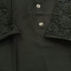 Black Color Net Sleeves Kurti For Women Size S
