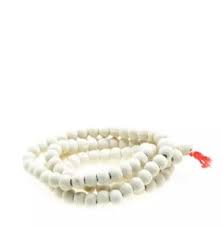 Naeva Round Shape White Tulsi Mala Beads
