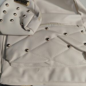 Cream Colour College Bag For Girls