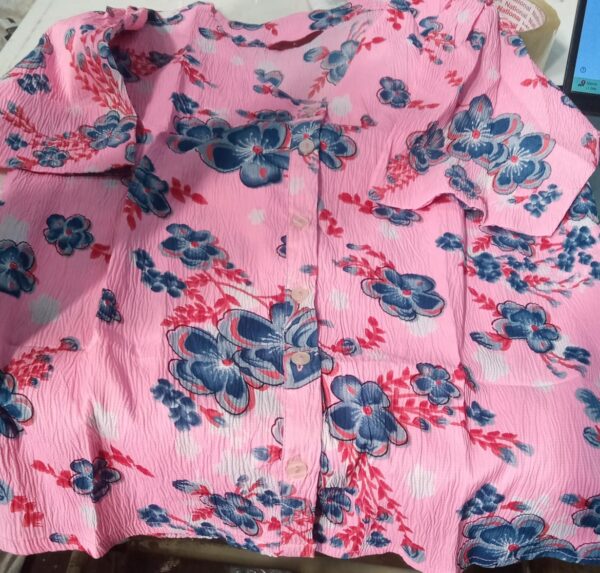 Womens Pink Printed Top Size L