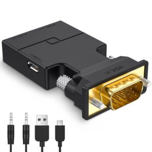 Vga To Hdmi Adapter Converter With Audio Pc Vga Source Output To Tv Monitor With Hdmi Connector