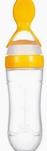 Silicone Feeding Bottle With Spoon Ewloe