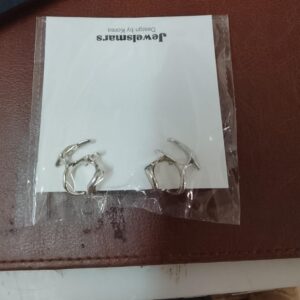 Jewelsmart Abstract Silver Dangle Earrings