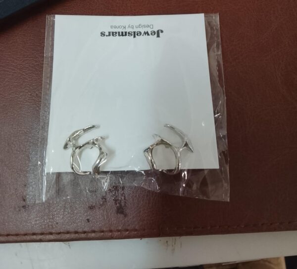 Jewelsmart Abstract Silver Dangle Earrings