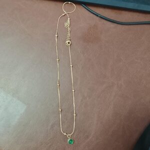 Golden Beaded Ball Necklace For Women