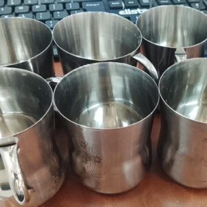 Set Of 6 Stainless Steel Cups