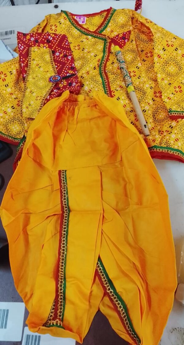 Krishna Dress Kids Costume Wear With Bansuri Size 24