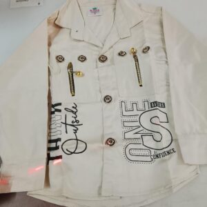 Rida Fashion Cream Colour Stylish Boy Shirt Size 2